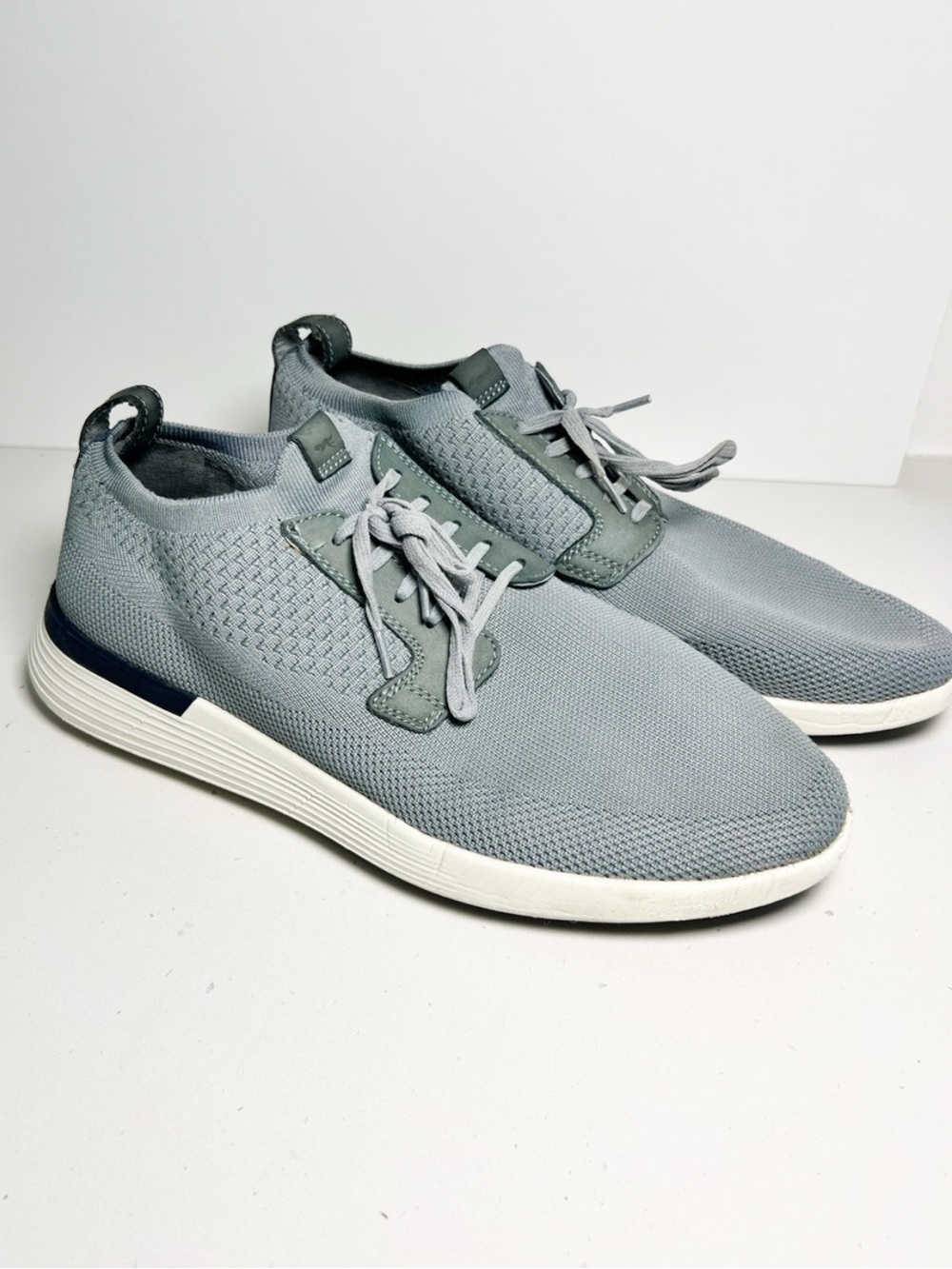 Wolf & Shepherd SwiftKnit Derby Men Gray Knit Light Blue/greySneakers Size 8 M